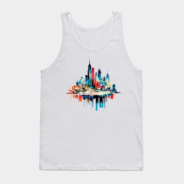 City Skylines Urbain World Fun Life Modern Challenge Tank Top by Cubebox